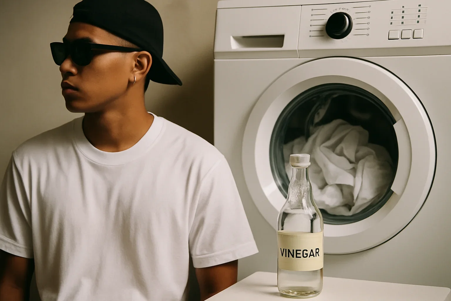 sử dụng giấm trắng để bảo vệ độ sáng của áo